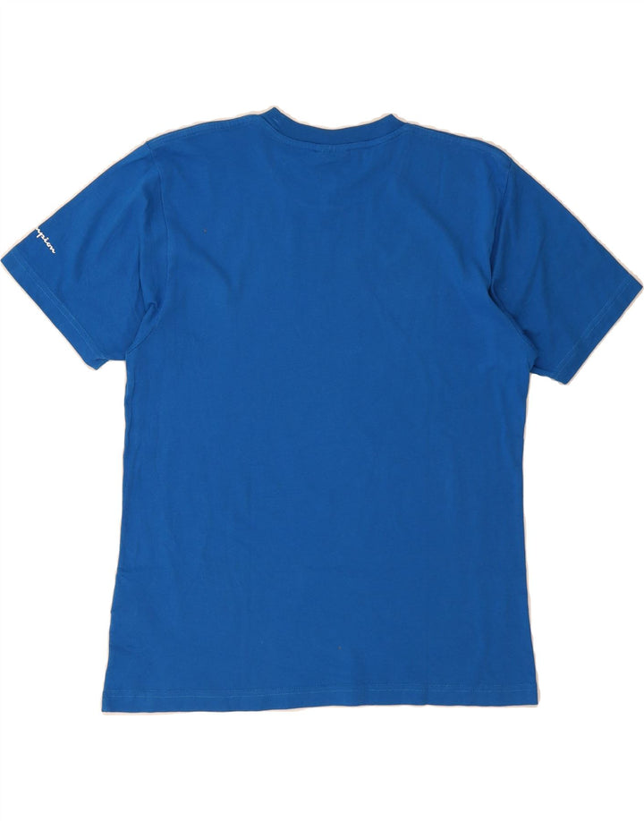 CHAMPION Mens Graphic T-Shirt Top Medium Blue Cotton Vintage Champion and Second-Hand Champion from Messina Hembry 