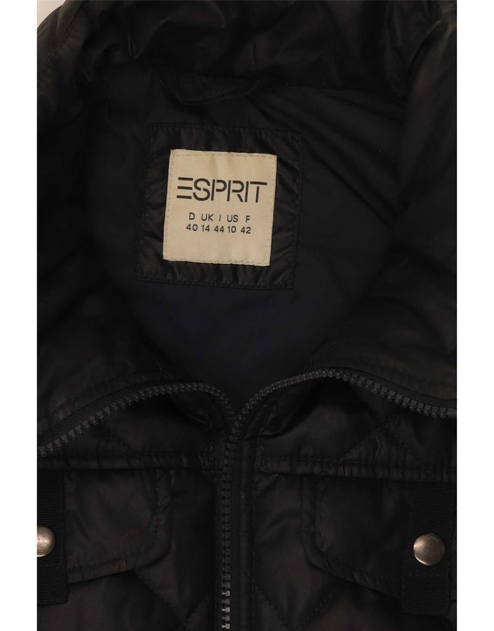 Esprit Γυναικείο Καπιτονέ Gilet UK 14 Μεγάλος Μαύρος Πολυεστέρας