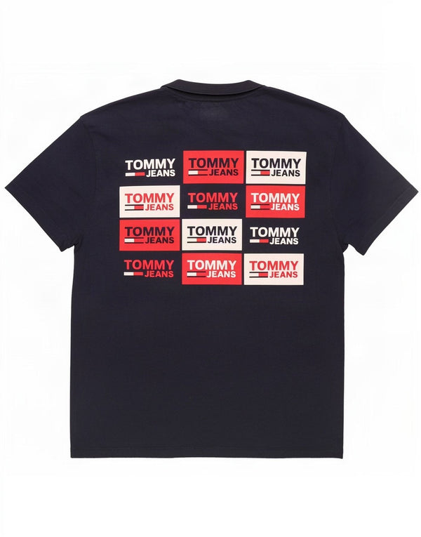 Tommy Hilfiger Mens Graphic T-Shirt Top Small Navy Blue Cotton
