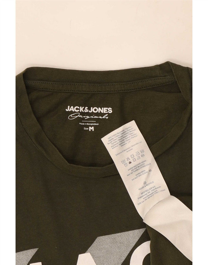 Ανδρικό γραφικό μπλουζάκι Jack & Jones Top Medium Khaki Cotton