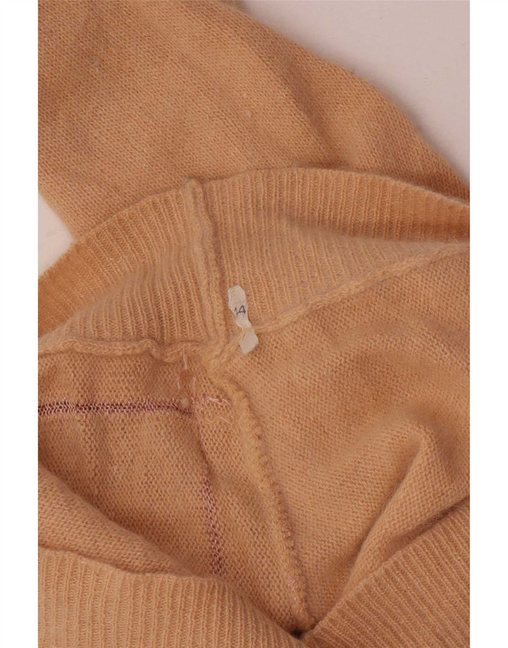 Vintage γυναικείο πουλόβερ με ρολό λαιμόκοψη IT 44 Medium Pink Geometric