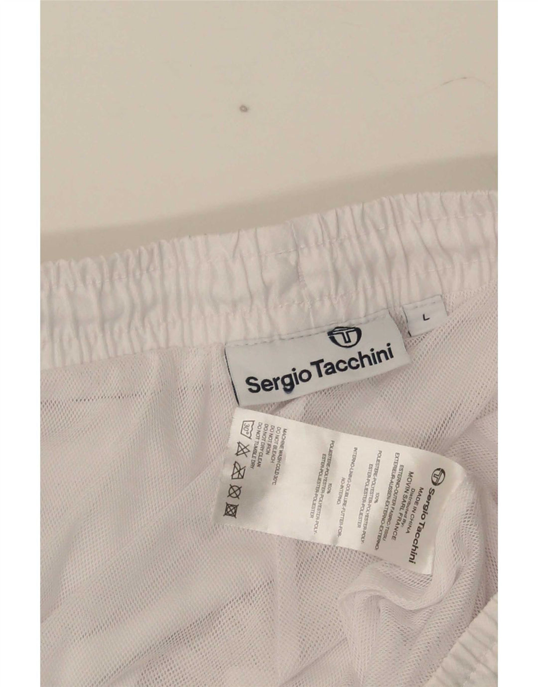 Ανδρική αθλητική φόρμα Sergio Tacchini Παντελόνι Joggers Large White Polyester