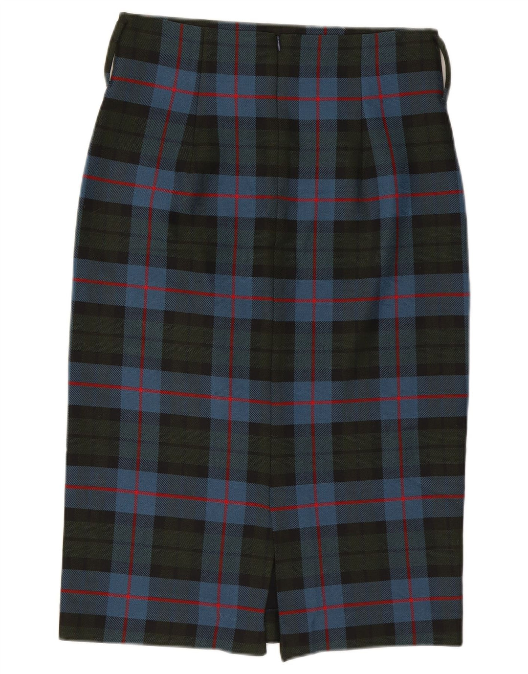 Zara Γυναικεία Midi Pencil Φούστα Μεγάλη W32 Μπλε Καρό Πολυεστέρας