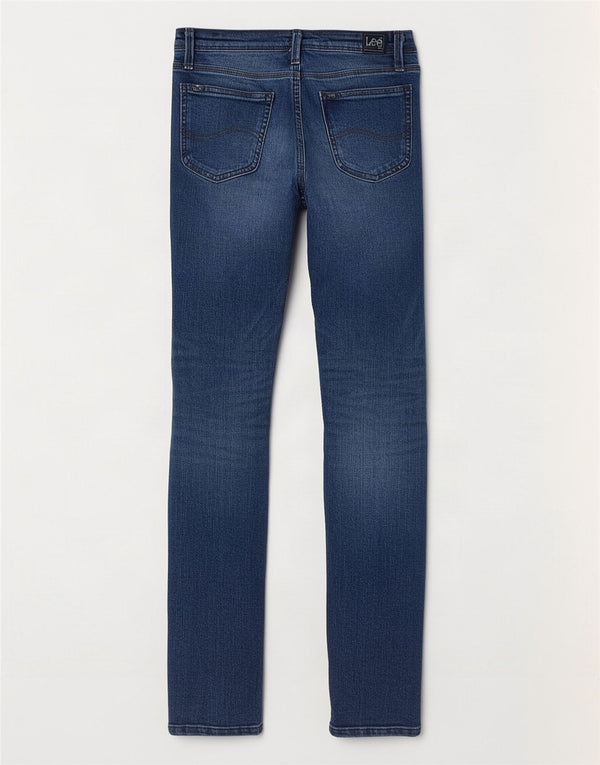Lee Womens Kansas Low Waist Skinny Jeans US 7 Medium W28 L35 Blue Cotton