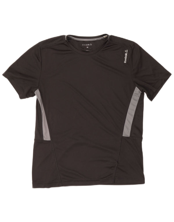 Γυναικείο T-Shirt REEBOK Top UK 14 Medium Black Colorblock Πολυεστέρας