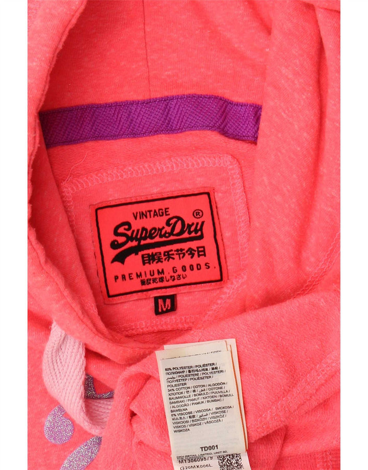Superdry Γυναικείο γραφικό κουκούλα UK 14 Medium Pink Polyester