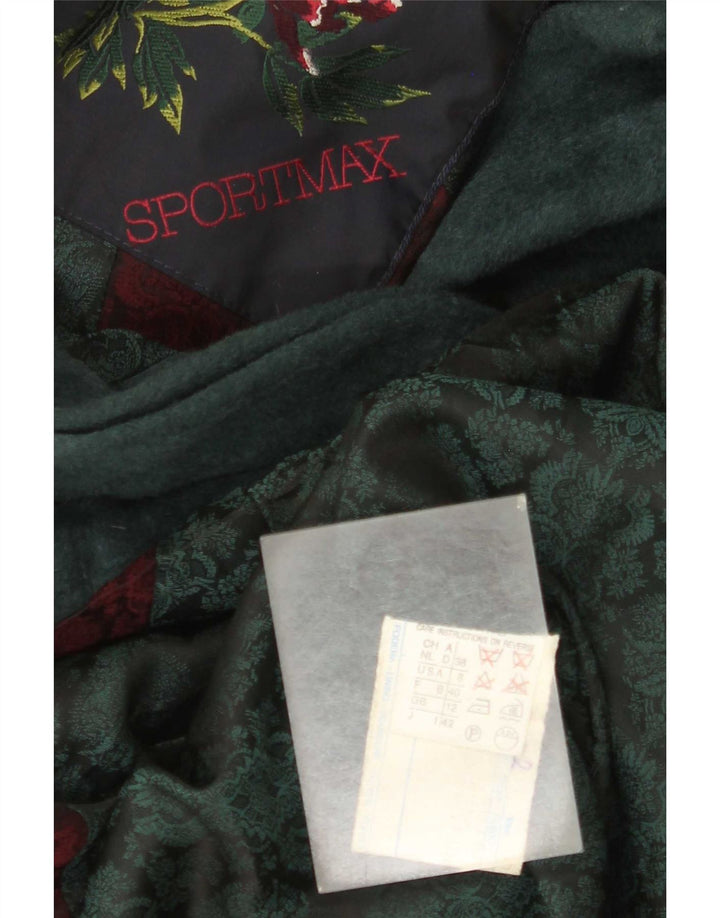 Sportmax Γυναικείο Oversized Πανωφόρι UK 12 Μέτριο πράσινο μαλλί