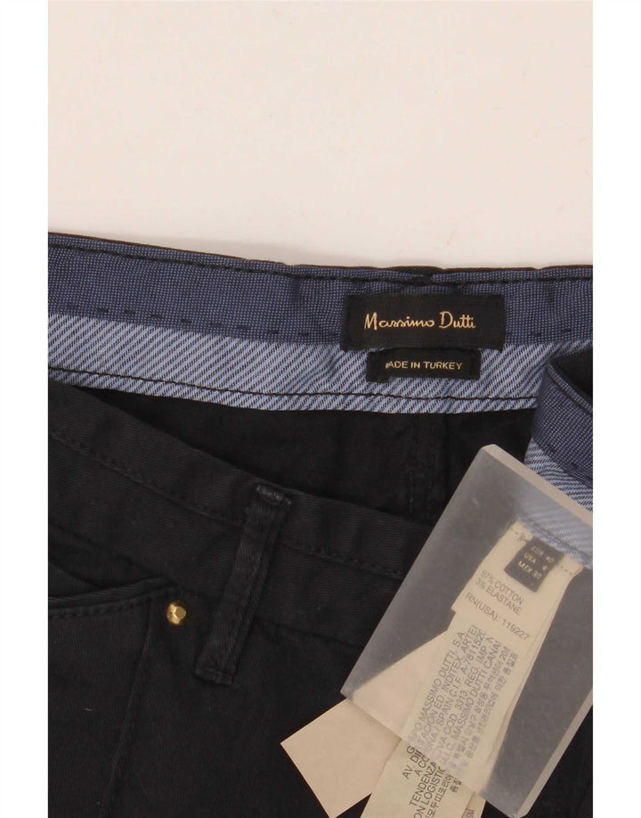 Massimo Dutti Γυναικείο λεπτό παντελόνι Chino EU 40 Medium W30 L31 Navy Blue