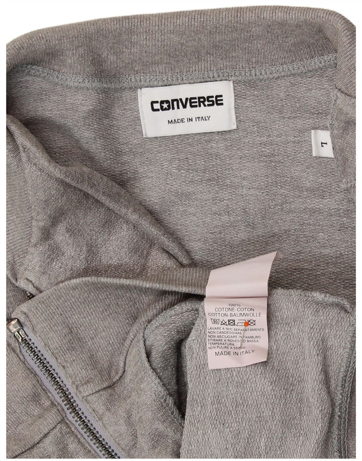 Γυναικεία αθλητική φόρμα CONVERSE Top Jacket UK 14 Large Silver Cotton