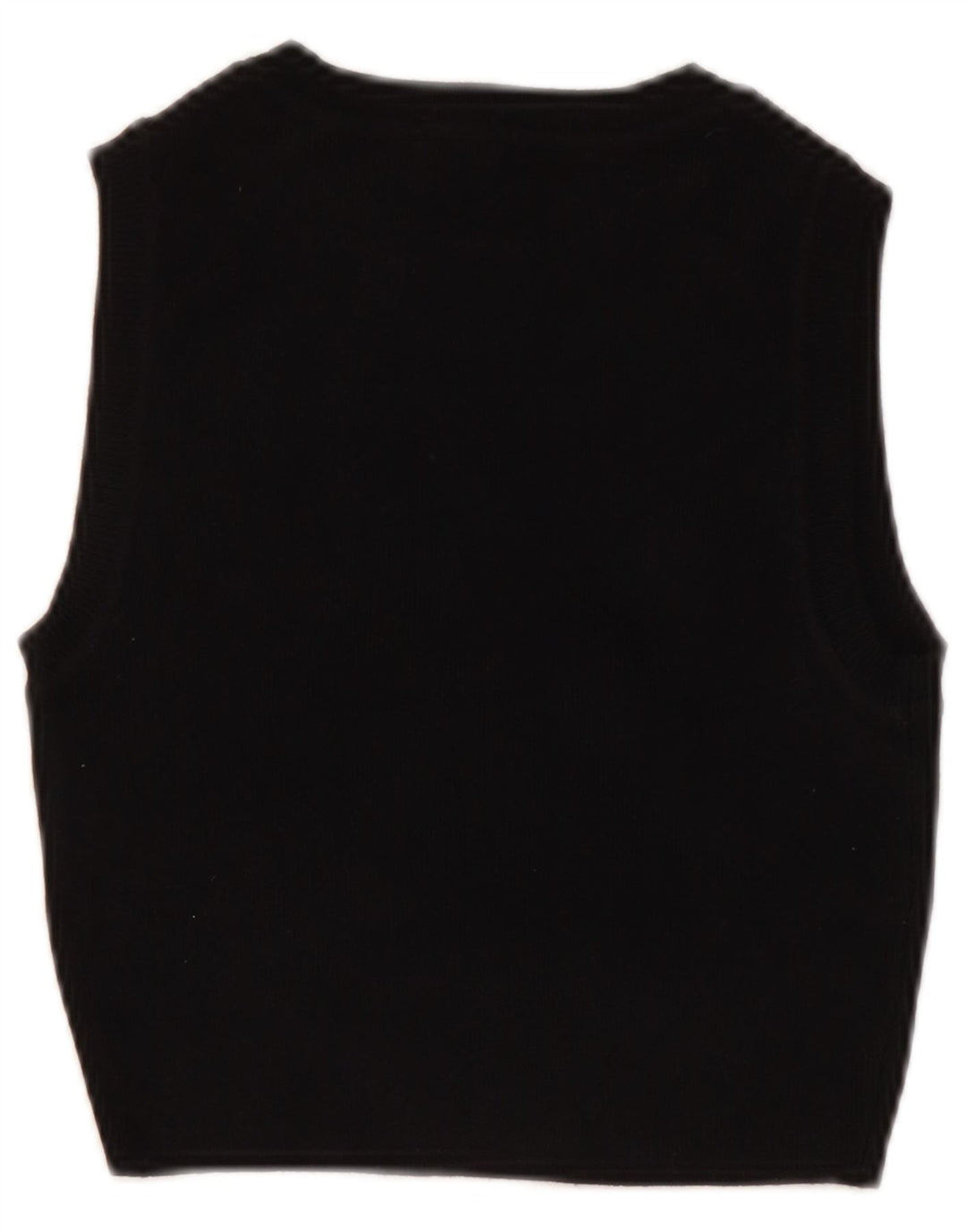 ZARA Γυναικείο Crop Vest Tank Top UK 8 Small Black Viscose