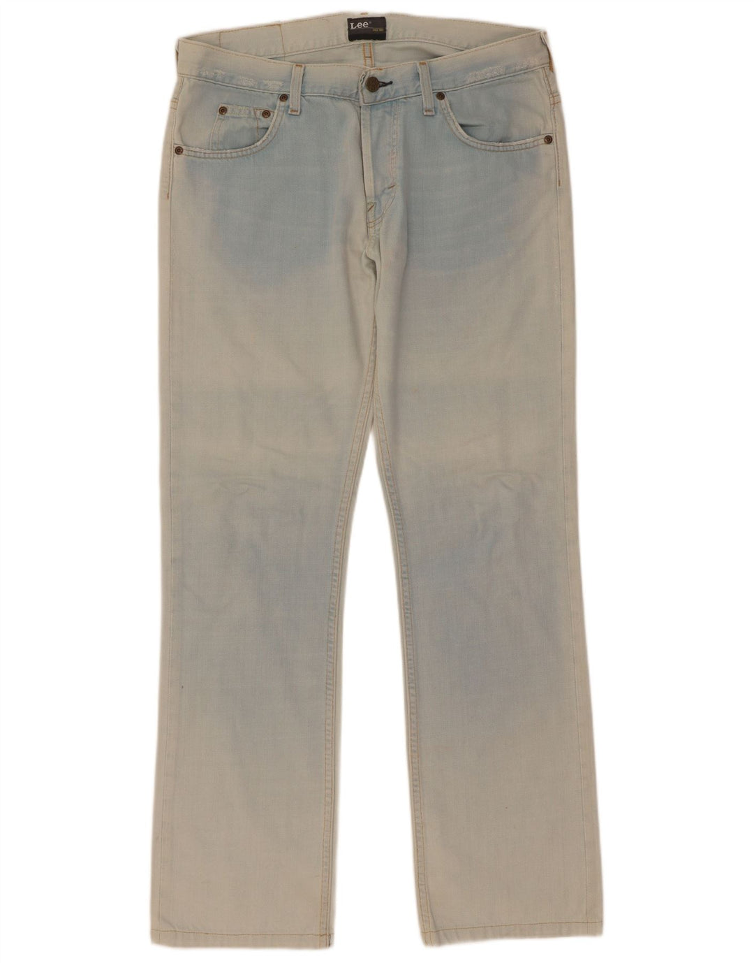 Lee Mens Knox Straight Jeans W32 L36 Blue Cotton