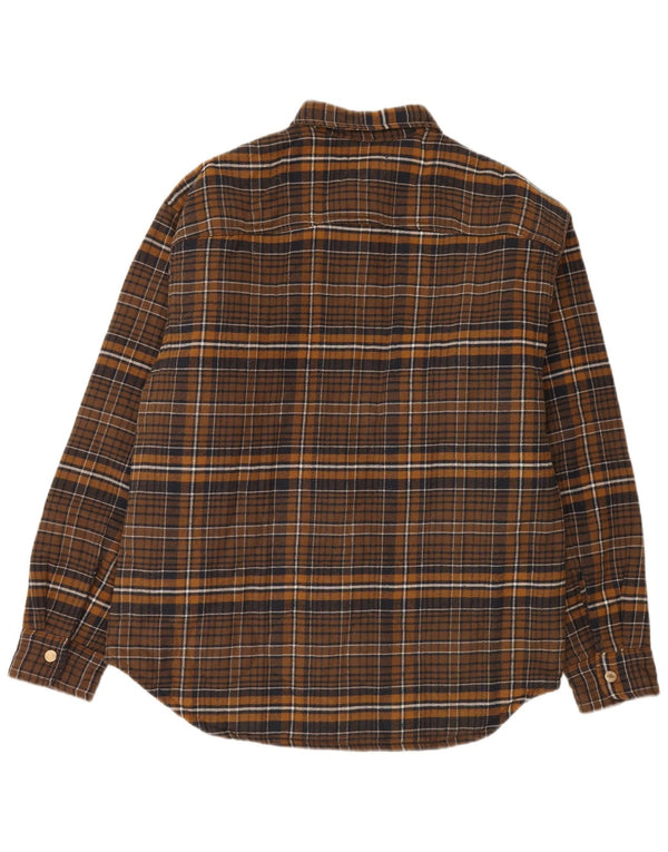 Jack & Jones Ανδρικό πουκάμισο Ξυλοκόπος Φανελένιο Μεγάλο Καφέ Βαμβακερό