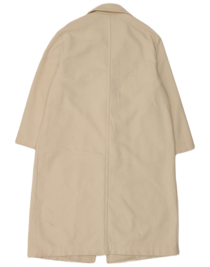 Zara Γυναικείο Παλτό UK 16 Large White Polyester