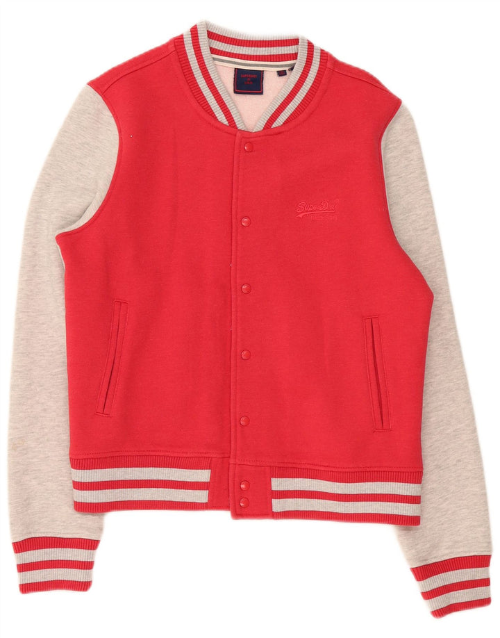 Γυναικεία αθλητική φόρμα Superdry Top Jacket UK 14 Medium Red Colourblock Βαμβακερό