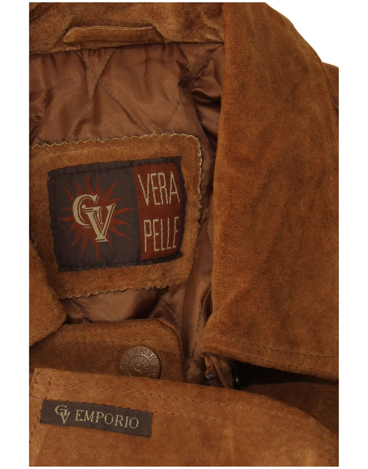 GV EMPORIO Γυναικείο Suede Jacket UK 20 2XL Καφέ