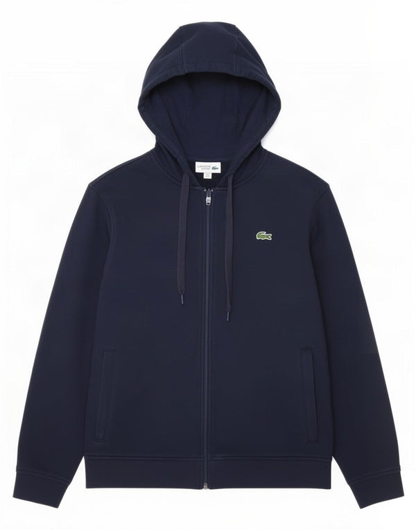 Ανδρικό πουλόβερ με κουκούλα με φερμουάρ Lacoste, Μέγεθος 4, Βαμβακερό, μεσαίο ναυτικό μπλε