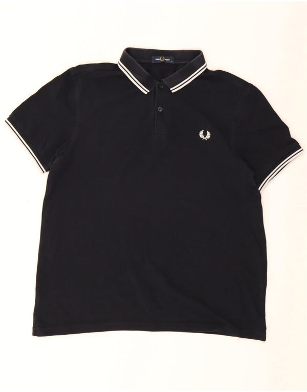 Fred Perry Ανδρικό πουκάμισο Polo XL Navy Blue Cotton