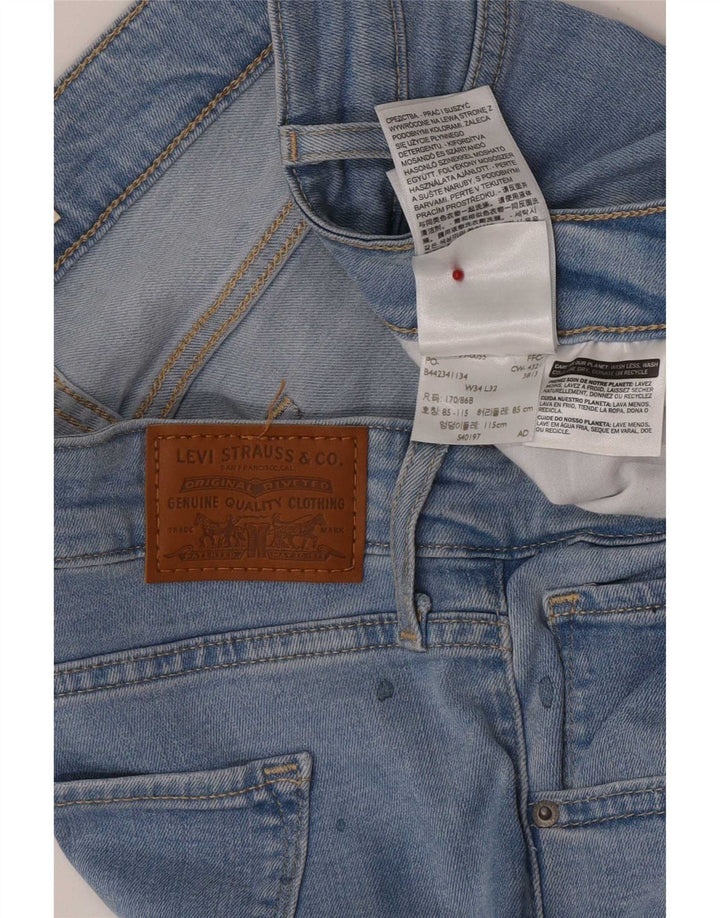 Levi's Womens 725 Bootcut Jeans W34 L32 Blue Lyocell