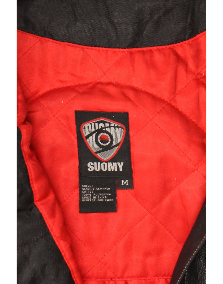 Suomy Γυναικείο Moto Racer Δερμάτινο Μπουφάν UK 12 Medium Black Leather
