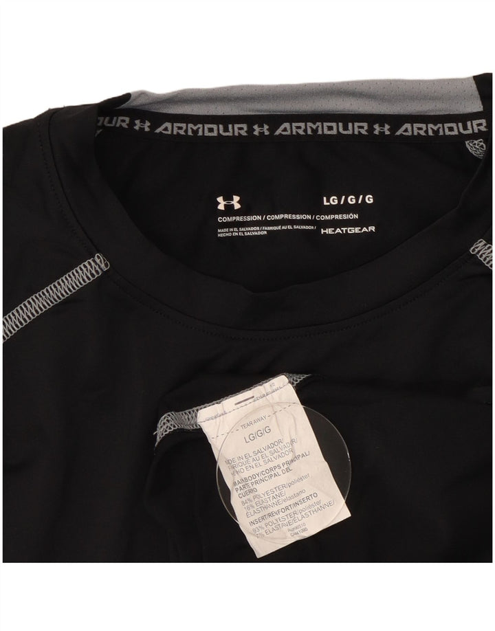 Under Armour Ανδρικό Heat Gear Top Μακρύ μανίκι μεγάλο μαύρο πολυεστέρα