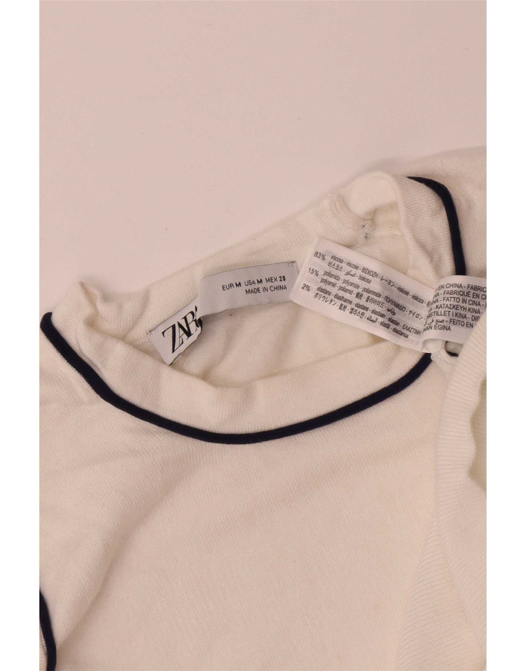 Zara Γυναικείο Γιλέκο Tank Top UK 12 Medium White Viscose
