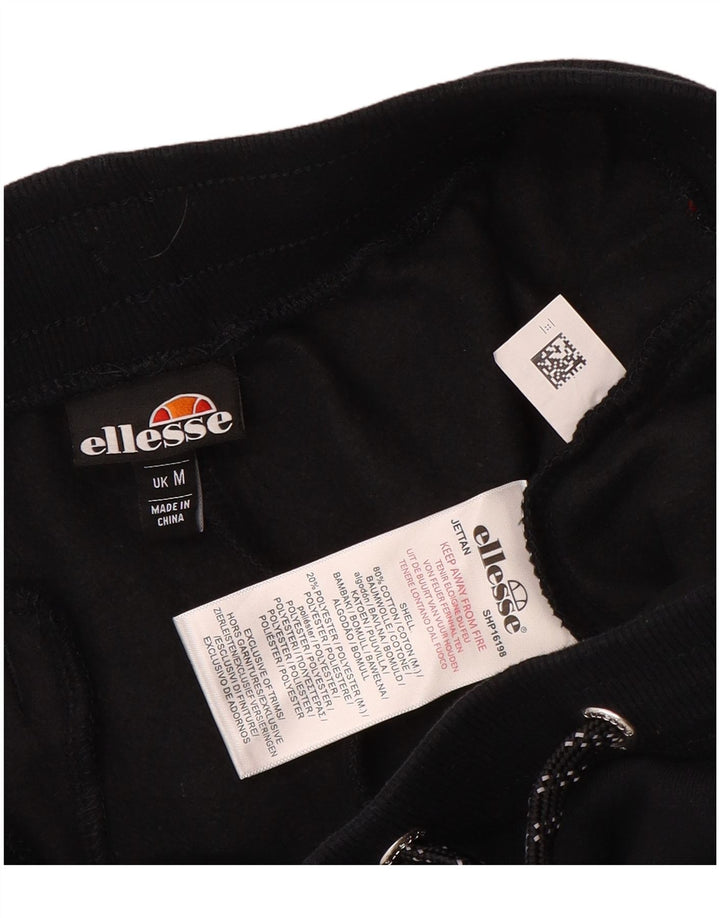 Ανδρική φόρμα γραφικών Ellesse Παντελόνι Joggers Μεσαίο μαύρο βαμβακερό