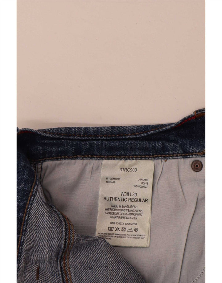 Ανδρικό Wrangler Authentic Regular Straight Jeans W38 L30 Μπλε βαμβακερό