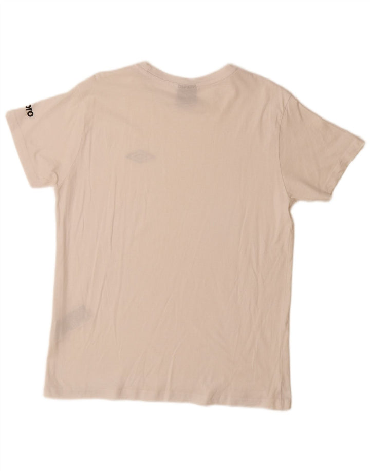 Ανδρικό T-Shirt UMBRO Top μεγάλο λευκό βαμβακερό