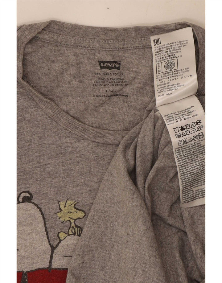 Ανδρικό γραφικό μπλουζάκι Levi's Peanuts Top Large γκρι βαμβακερό