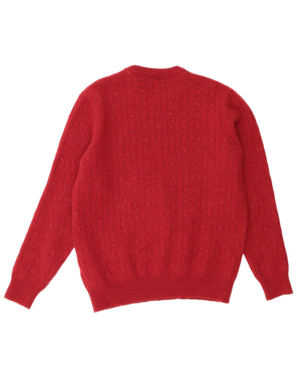 Crew Clothing Ανδρικό πουλόβερ με λαιμό μεσαίο κόκκινο μαλλί αρνιού