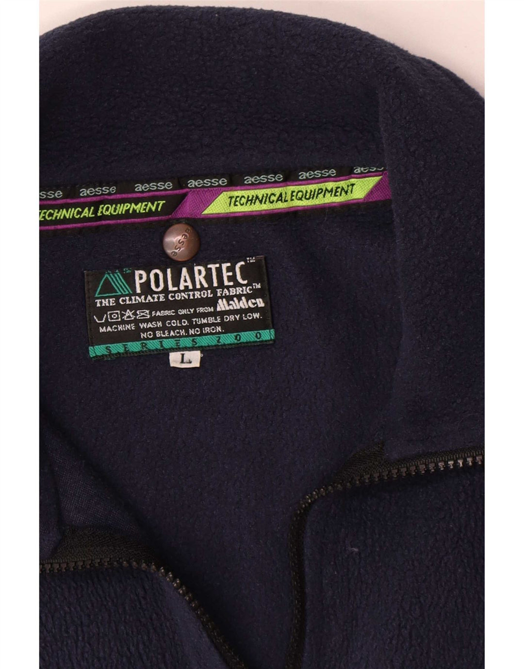 Aesse Ανδρικό Fleece Jacket UK 40 Large Navy Blue Polyester