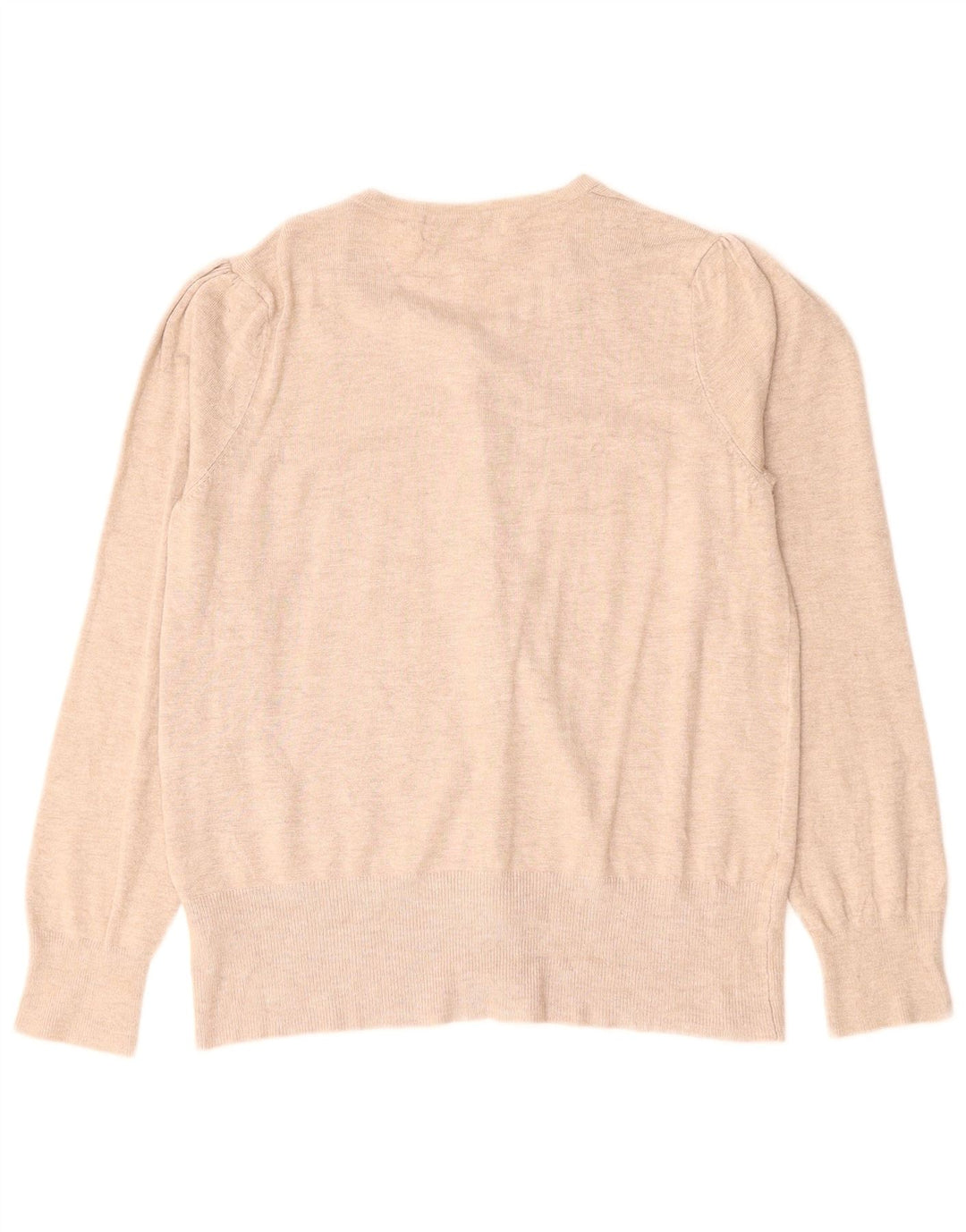 MARKS & SPENCER Womens Cardigan Sweater UK 12 Medium Beige Viscose