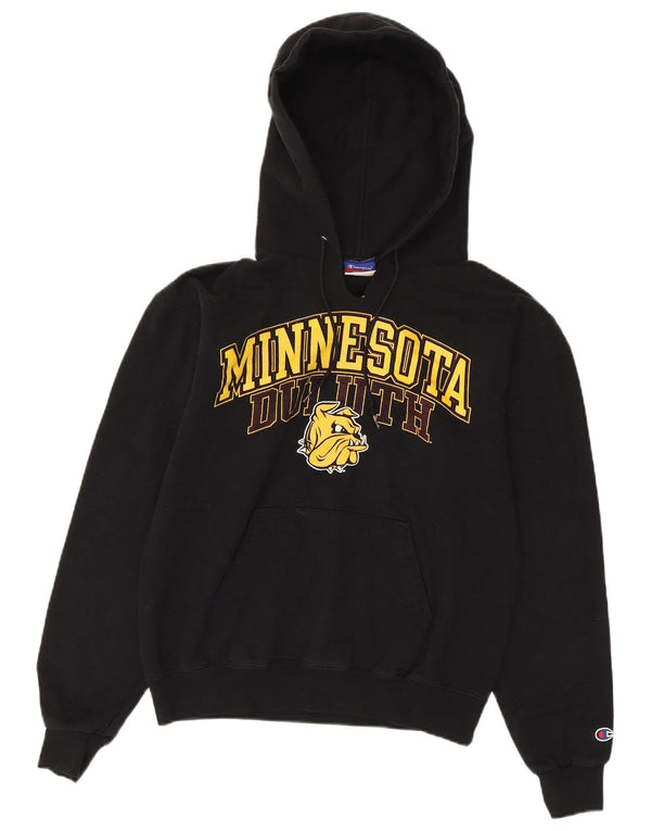 Champion Womens Minnesota Duluth Graphic Hoodie Jumper UK 14 Medium Black