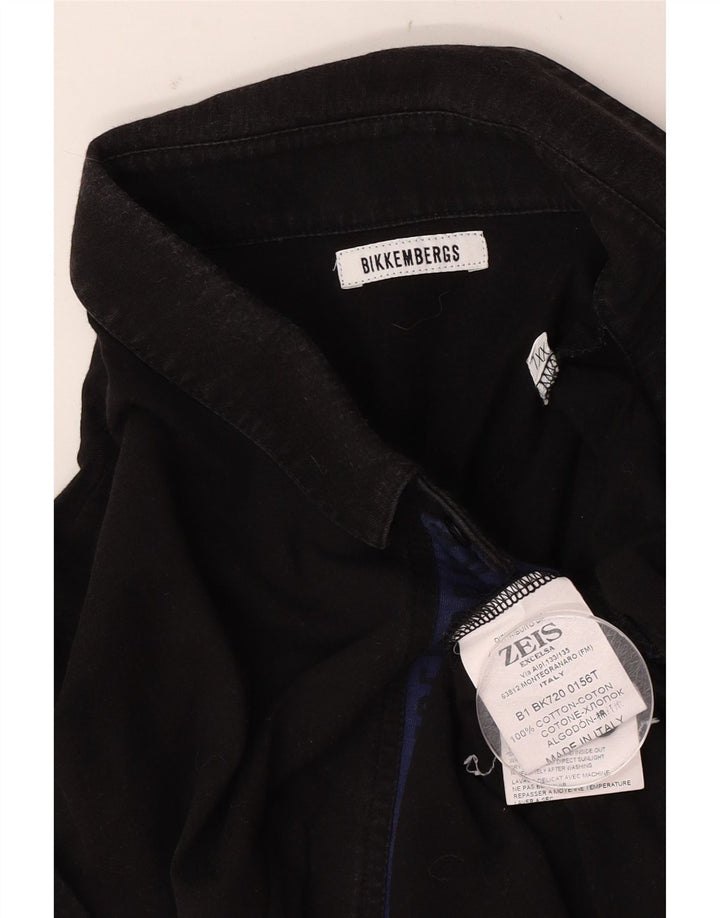 Ανδρικό μπλουζάκι πόλο Bikkembergs 2XL μαύρο βαμβακερό