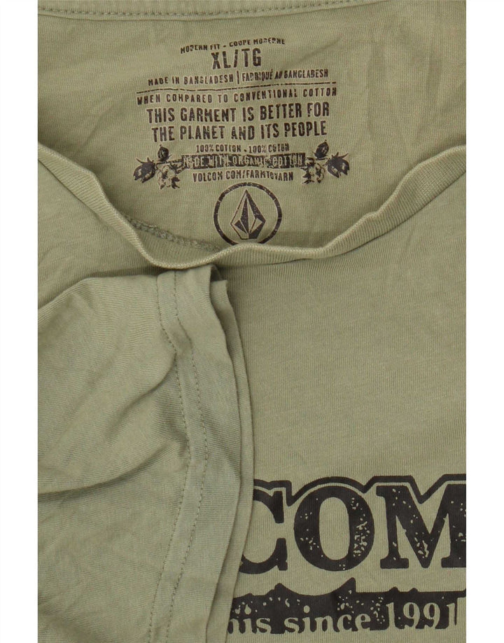 Ανδρικό γραφικό T-Shirt Volcom Top XL Πράσινο βαμβακερό