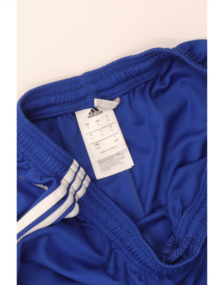 Ανδρικό αθλητικό σορτς Adidas Climalite από μεγάλο μπλε πολυεστέρα