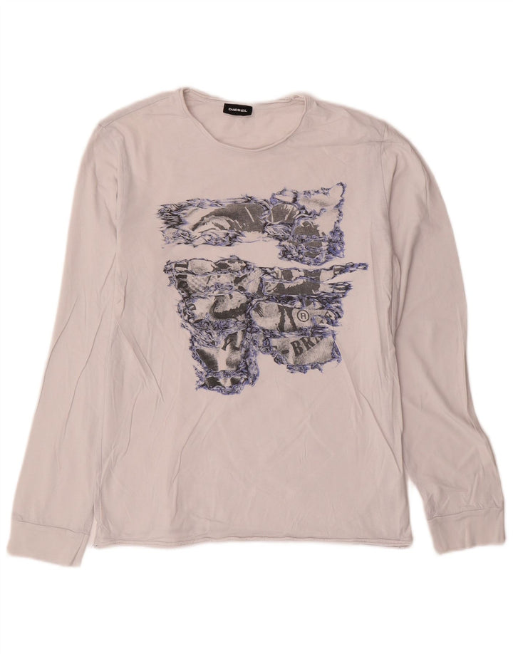 Diesel Girls Graphic Top Μακρύ μανίκι 15-16 ετών από λευκό βαμβακερό