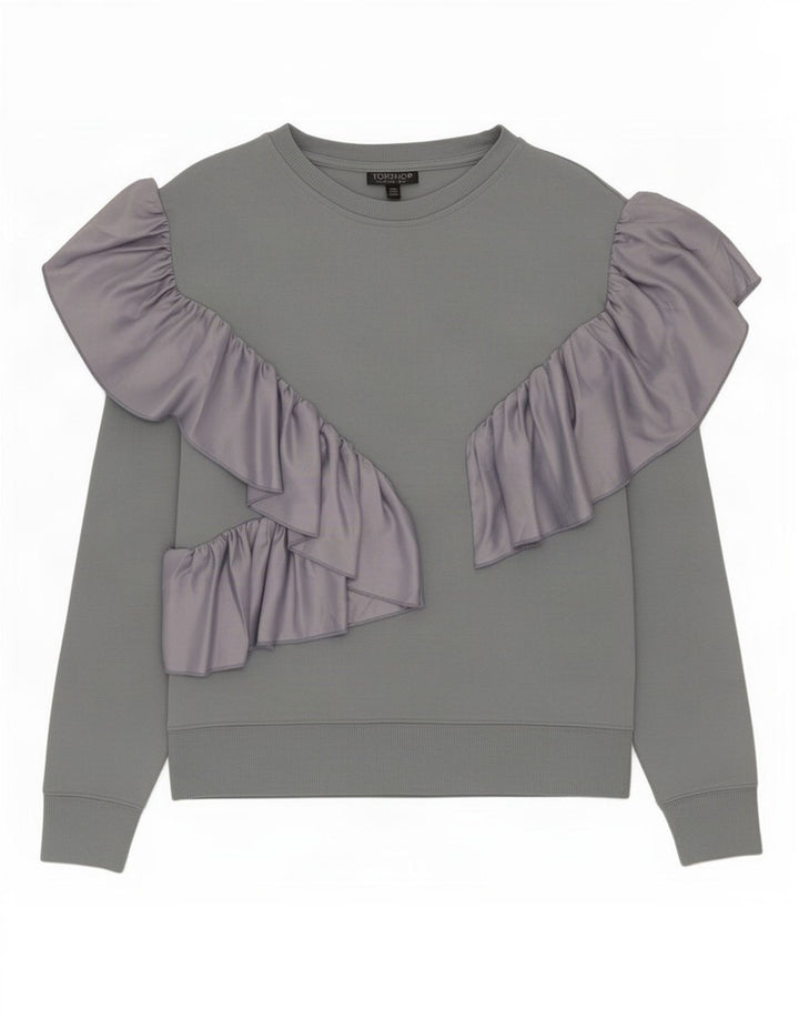 Γυναικεία φούτερ Topshop Jumper UK 10 Small Grey Polyester