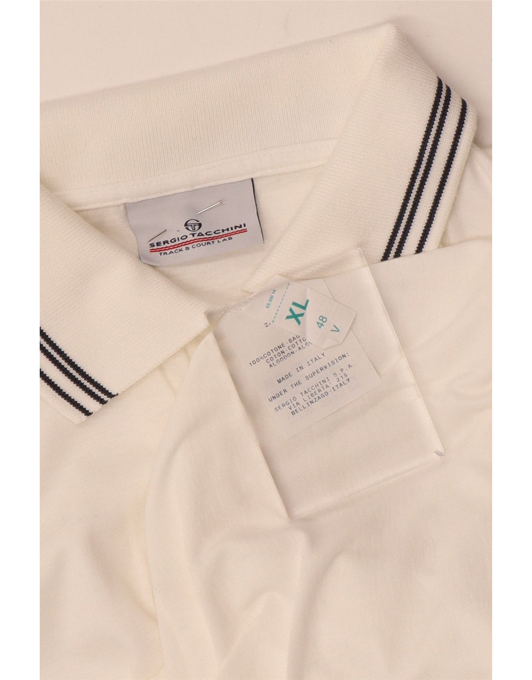 Sergio Tacchini Γυναικείο Πόλο Μπλουζάκι IT 48 XL Λευκό βαμβακερό