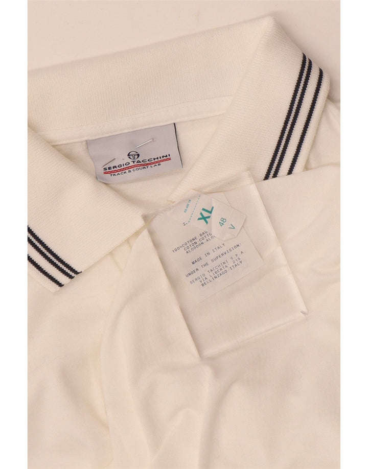 Sergio Tacchini Γυναικείο Πόλο Μπλουζάκι IT 48 XL Λευκό βαμβακερό