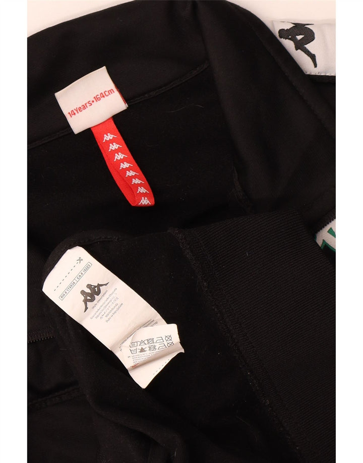 Kappa Boys Graphic αθλητική φόρμα Top Jacket 13-14 Years Black Colourblock