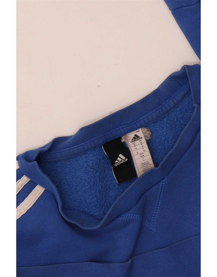 Adidas Γυναικείο Φούτερ Jumper UK 14 Μεσαίο Μπλε Βαμβακερό