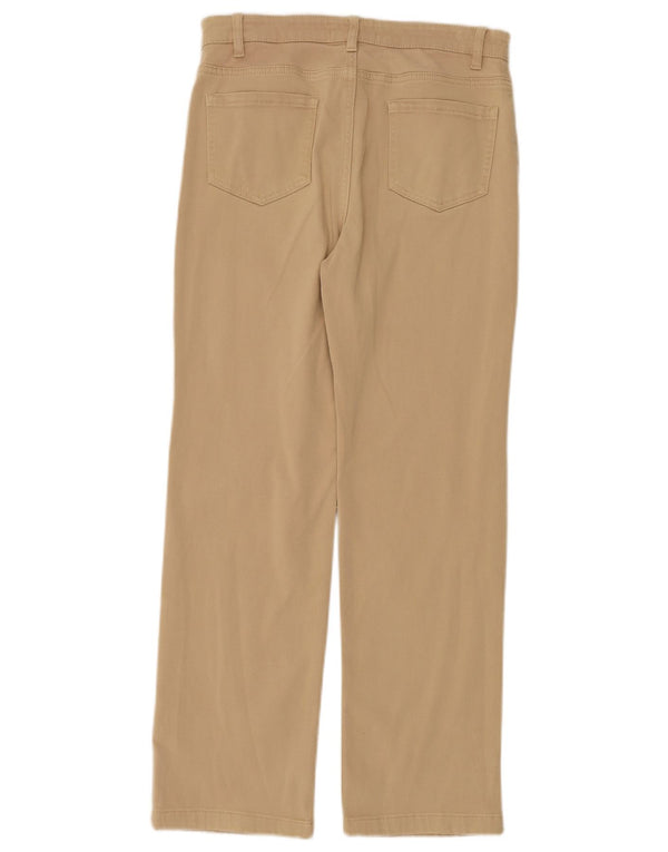 Marks & Spencer Γυναικείο ίσιο casual παντελόνι UK 12 Medium W30 L28 Beige