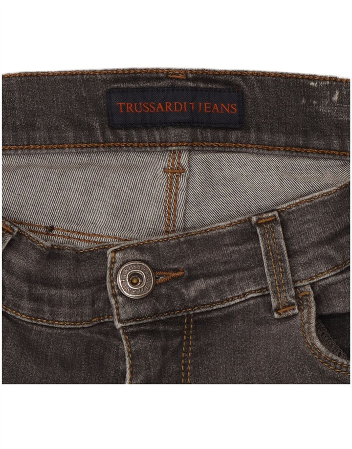 TRUSSARDI Γυναικείο ίσιο τζιν W30 L27 Γκρι