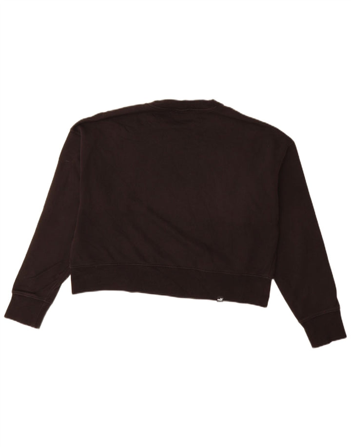 Puma Γυναικείο Φούτερ μεγάλου μεγέθους Jumper UK 14 Μεσαίο μαύρο βαμβακερό
