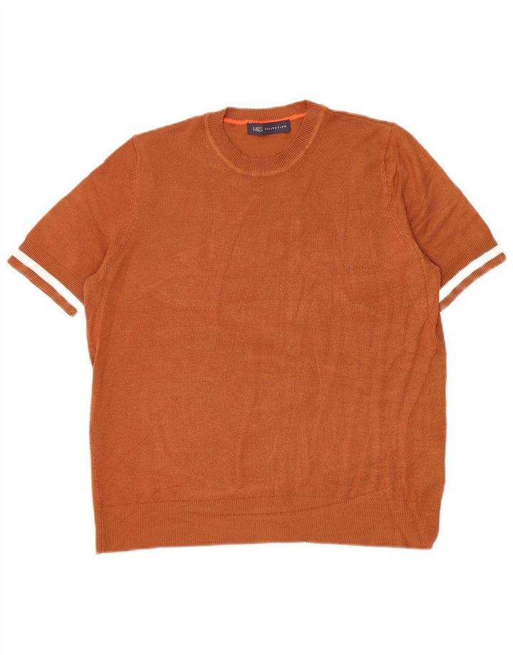 Marks & Spencer Γυναικείο πουλόβερ με λαιμόκοψη UK 12 Medium Brown