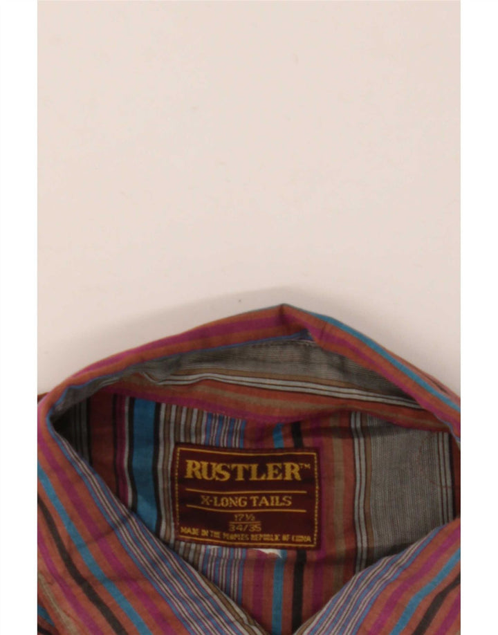 Ανδρικό ψηλό πουκάμισο Rustler 17 1/2 XL πολύχρωμο ριγέ
