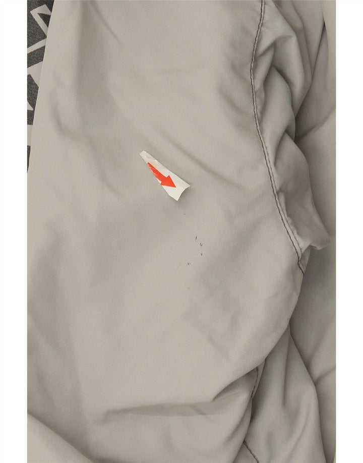 Vintage ανδρικό γραφικό υπερμεγέθη Bomber Jacket UK 40 Large Grey Polyamide