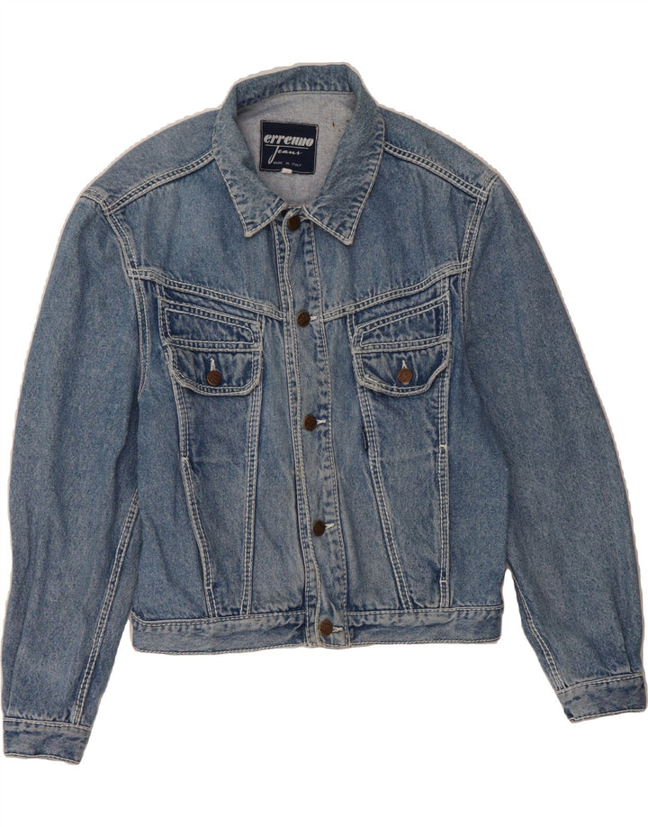 ERREUNO Womens Denim Jacket UK 10 Small Blue Cotton Vintage Erreuno and Second-Hand Erreuno from Messina Hembry 