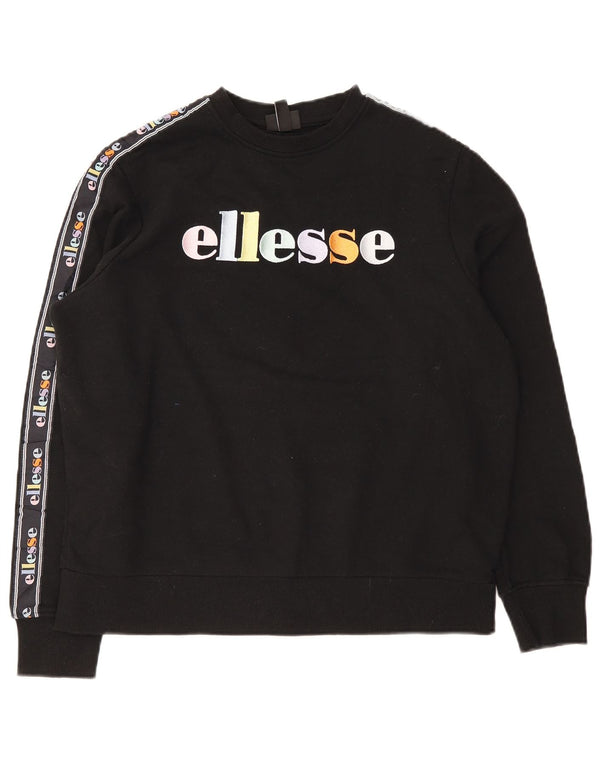 Γυναικείο γραφικό υπερμεγέθη φούτερ Ellesse UK 10 Μικρό μαύρο βαμβακερό